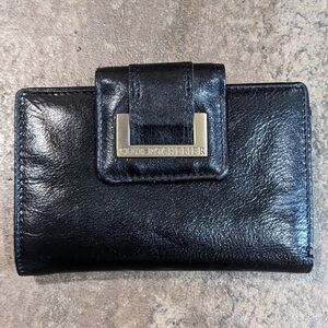Club Rochelier Leather Vintage Vibes Clutch Bifold Wallet Black